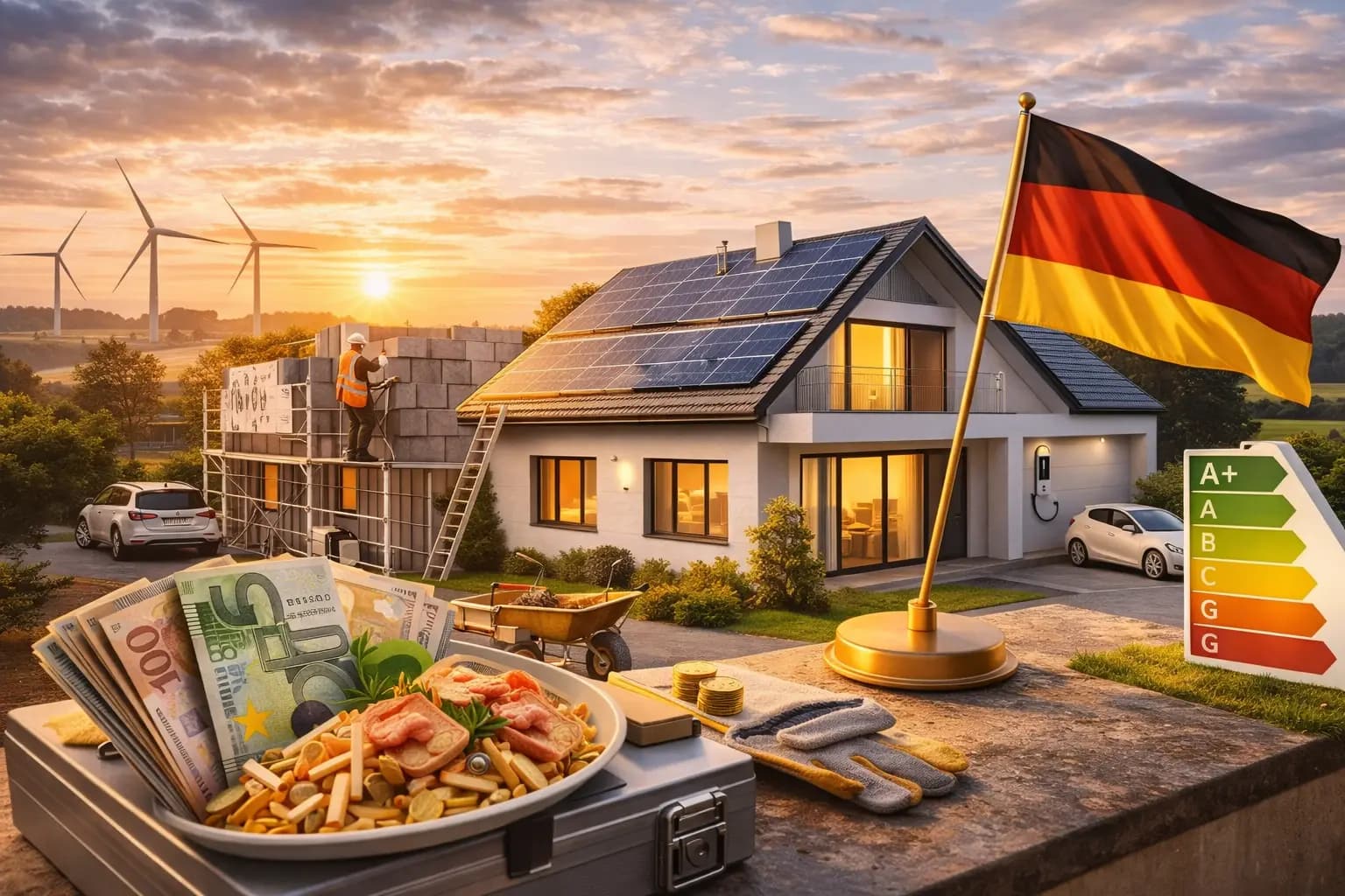 Luft-Wasser-Wärmepumpe an einem Altbau-Einfamilienhaus in der Rhein-Neckar-Region